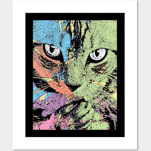 Colorful Cat Posters and Art